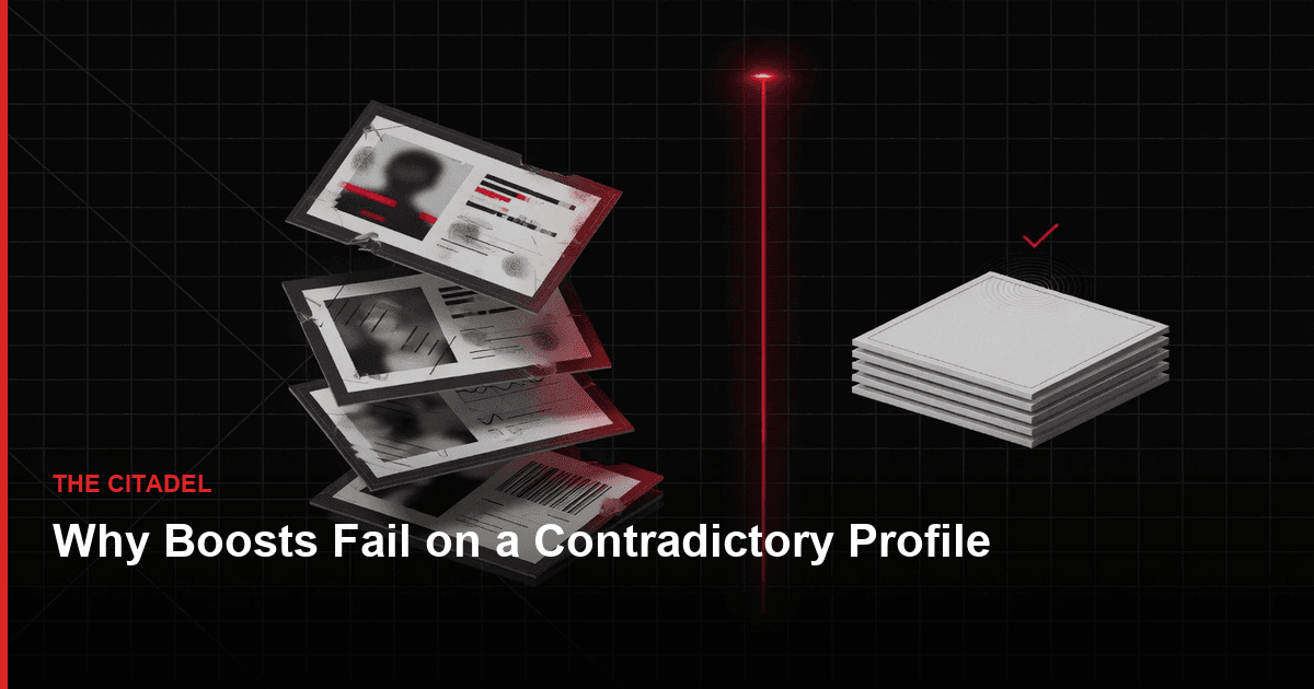 Why Boosts Fail on a Contradictory Profile
